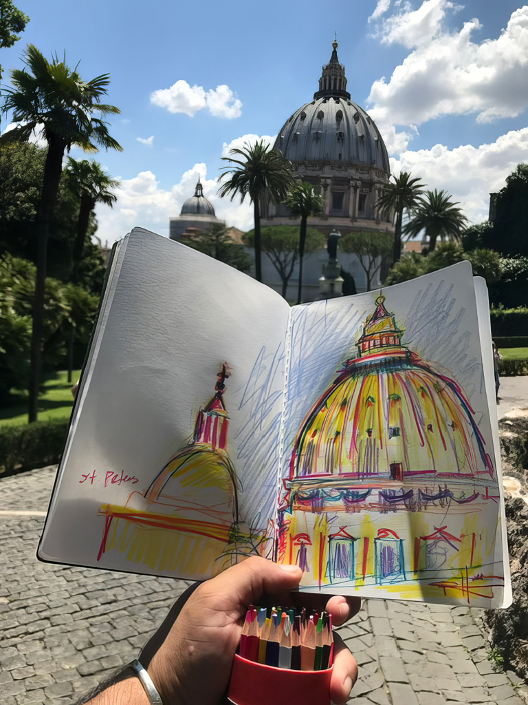 Walking in the footsteps of Michelangelo : The Vatican Gardens, Rome.