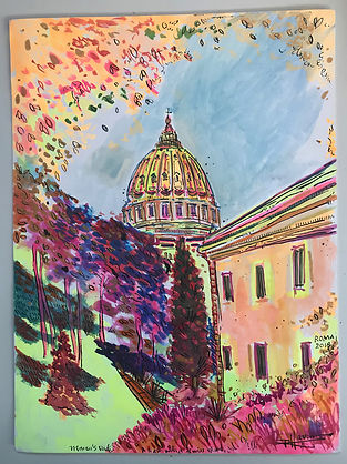 Walking in the footsteps of Michelangelo : The Vatican Gardens, Rome.