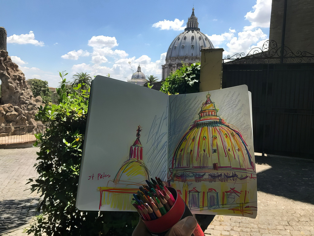 Walking in the footsteps of Michelangelo : The Vatican Gardens, Rome.