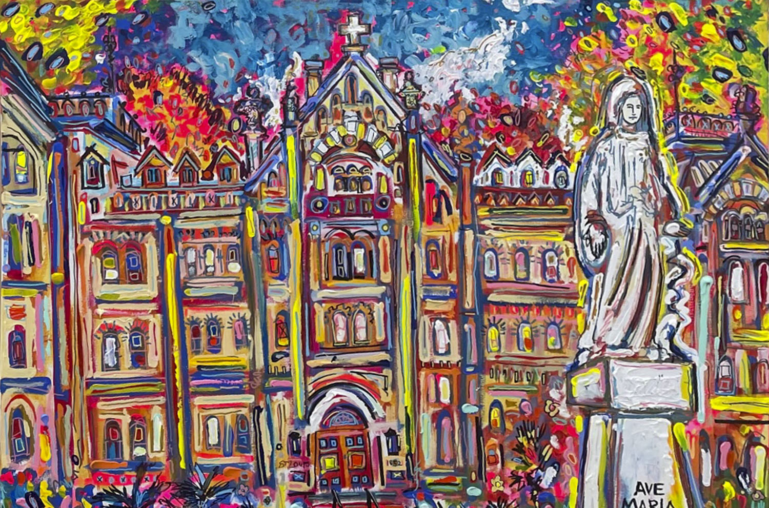 The process of a painting_ Via Maria St Mary’s University_ “Via Maria” (2021-2022)