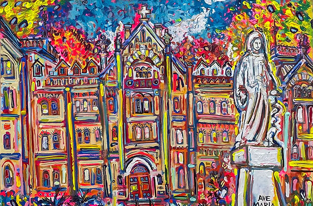 The process of a painting: Via Maria St Mary’s University: “Via Maria”
