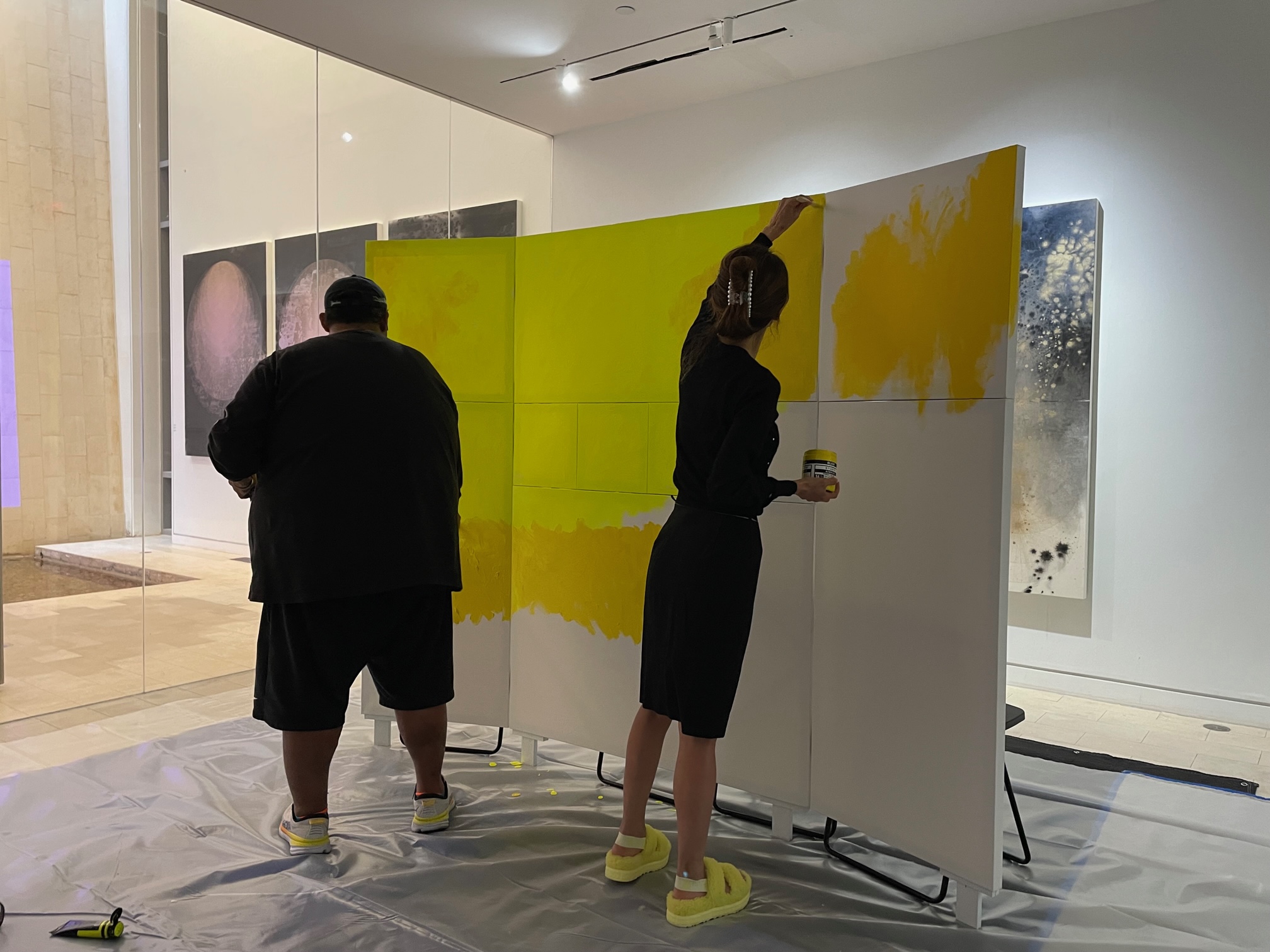 Rex And Kate Painting Yellow