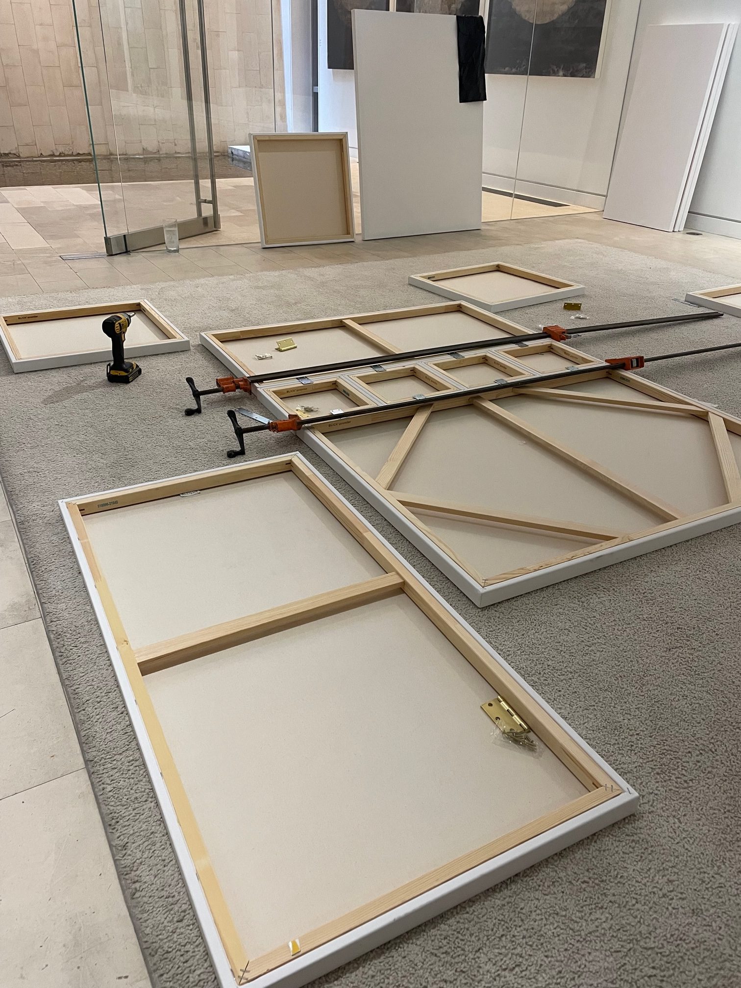 Clamps And Building Hunting Blind